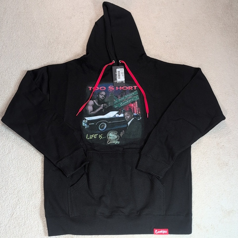 Too Short x Cookies Collab Hoodie Mens Large Black New With Tags